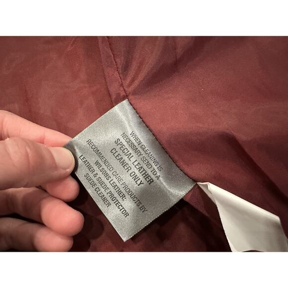 Wilson's Leather Red Suede Blazer Coat Buttons Women's Large L - Picture 7 of 8